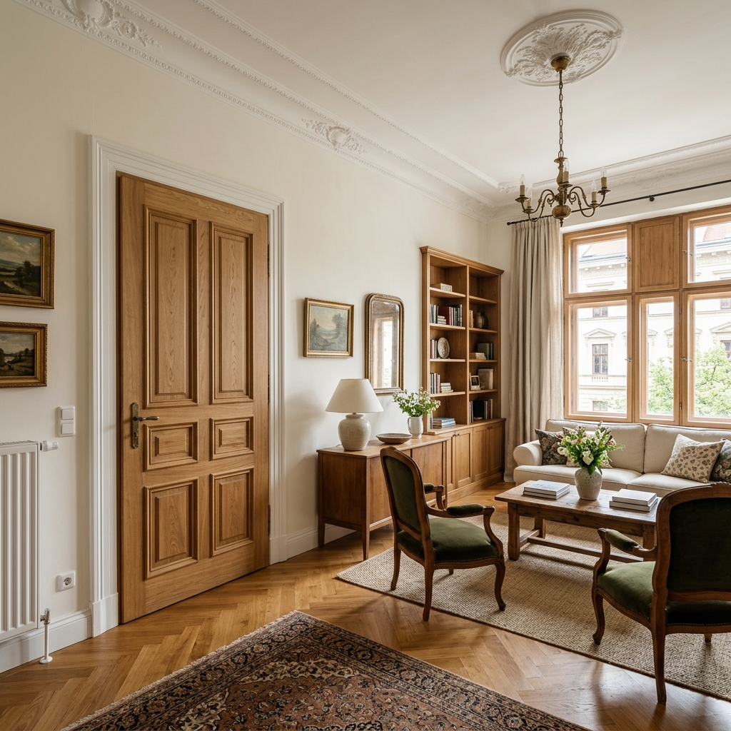 Renovierte Innentür in gepflegtem Wohnraum